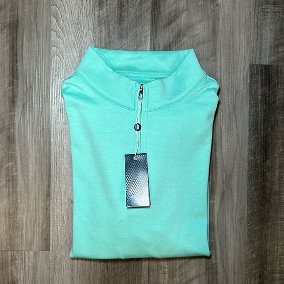 Holderness & Bourne Dry Luxe Performance Tailored Fit Quarter Zip - Large - Picture 1 of 7